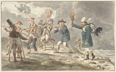 Karykatura o odwrocie Napoleona I Bonaparte z Rosji