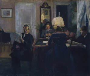 Przy świetle lampy