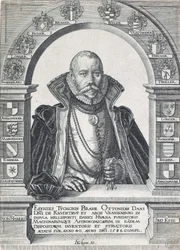 Portret Tycho Brahe 1546 - 1601, wyd. 1586.