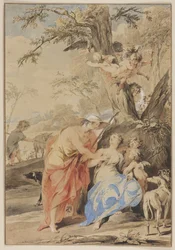 Jowisz i Mnemosyne, 1733