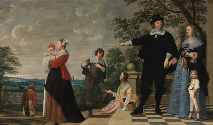Portret rodziny z Brugii (olej na płótnie)