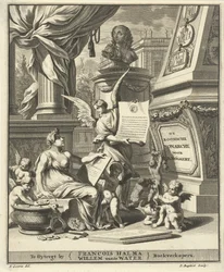 Strona tytułowa dla A. Bogaerta, Monarchia rzymska, ukazana na monetach cesarzy zachodniego i wschodniego, Utrecht 1697