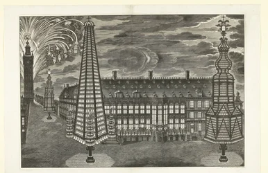 Iluminacja i fajerwerki w Gandawie, 1717