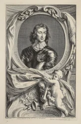 Portret generała porucznika Lamberta, ilustracja z „Głów wybitnych osobistości Wielkiej Brytanii”, wyd. autor: Knapton, Londyn 1742