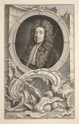 Portret Sidneya, hrabiego Godolphin, ilustracja z „Heads of Illustrious Persons of Great Britain”, wyd. autor: Knapton, Londyn 1742
