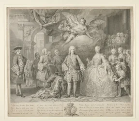 Ferdynand VI i jego królowa Maria Barbara z Braganzy ze Scarlattim i słynnym włoskim kastratem Farinellim