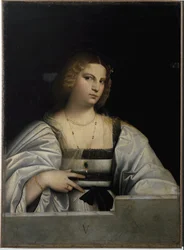 Portret damy, Alegoria dziewictwa. (Obraz