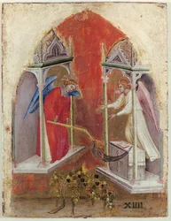 Niebiańskie żniwa (tempera na panelu)