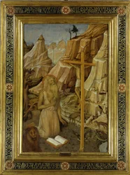 Pokutnik św. Hieronim na pustyni, 1450.