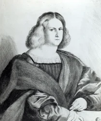 Portret młodego mężczyzny, grafika Wenceslaus Hollar, 1650