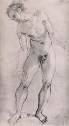 Studium postaci męskiej do ołtarza «Zdjęcie z krzyża» w kaplicy Capponi, Santa Felicita, Florencja, 1525-27