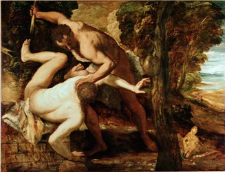 Kain zabija Abla, 1550-1553. 149 x 196 cm. Galleria dell
