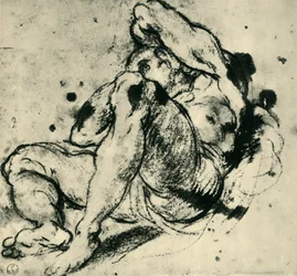 Postać mężczyzny, połowa końca XVI w., 1943 r.