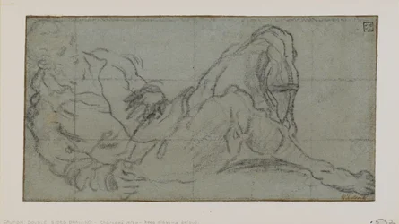 Leżąca figura mężczyzny, 1560-9 (kreda na papierze)