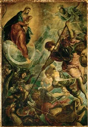 Archanioł Michał walczy z Szatanem