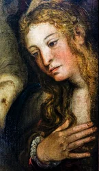 Złożenie do grobu Chrystusa, detal Świętej Marii Magdaleny, ok. 1559/62 (olej na płótnie)