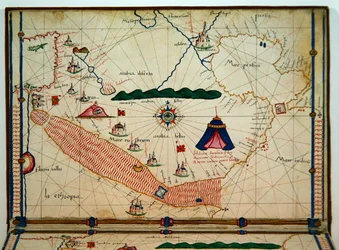 Pani Ital 550.03.15 fol.5v Mapa Morza Czerwonego, z Carte Geografiche