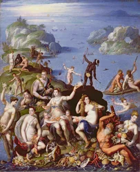Fishing for Coral, c.1590 (olej na miedzi)