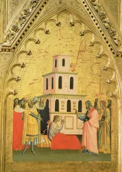 Św. Mateusz Wskrzeszenie młodzieńca z martwych, z ołtarza św. Mateusza i sceny z jego życia, ok. 1367-70 (tempera na desce)