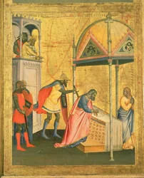 Męczeństwo św. Mateusza, z Ołtarza św. Mateusza i sceny z jego życia, ok. 1367-70 (tempera na desce)