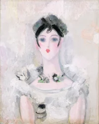 Portret młodej kobiety z koronkowym gorsetem, ok. 1925-6 (olej na płótnie)