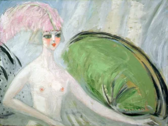 Naga kobieta (olej na płótnie)