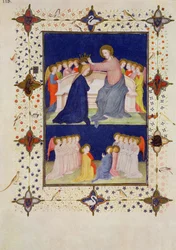 Rękopisy 11060-11061, Godzinki Notre-Dame: kompleta, Koronacja Marii, z „Très Riches Heures du Duc de Berry”