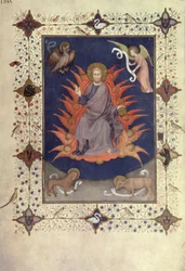 MS 11060-11061 Psalmy pokutne: Chrystus w Majestacie, z "Tres Riches Heures du Duc de Berry".