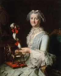 Domniemany portret Françoise-Marie Pouget, drugiej żony Chardina, ok. 1760 r. (olej na płótnie)