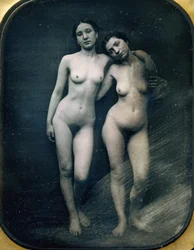 [Dwa stojące akty kobiece], ok. 1850
