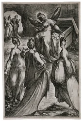 Święte kobiety przy grobie, 1613-16 (akwaforta i grawerowanie)