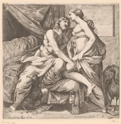 Jowisz i Juno Sceny mitologiczne po freskach w Palazzo Farnese w Rzymie (tytuł serii)