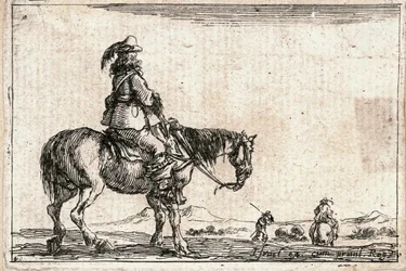 Generał na koniu (grawerunek)