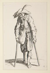 Żebrak z drewnianą nogą, z The Beggars (Le mendiant a la jambe de bois)