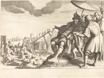 Budowa i fortyfikacja portu w Livorno, ok. godz. 1614.
