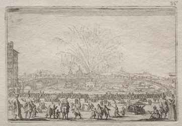 Fajerwerki na Arno, ok. godz. 1622.
