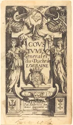 Frontyspis „The Customs of Lorraine”