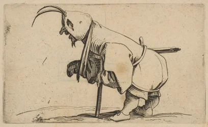 LEstropié au Capuchon Żebrak w kapturze, z Varie Figure Gobbi, suita app..., 1616-22.