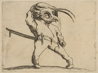 Zamaskowany mężczyzna z krzywymi nogami, z Varie Figure ..., 1616-22.