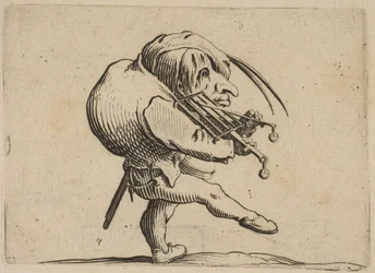 Mężczyzna skroba grilla w przebraniu altówki..., 1616-22.