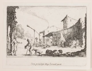 Syn marnotrawny pilnuje świń, z serii Życie syna marnotrawnego