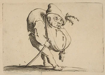 Le Bossu a La Canne Dzwonnik z laską, z Varie Figure Gobbi, suite appelée..., 1616-22.