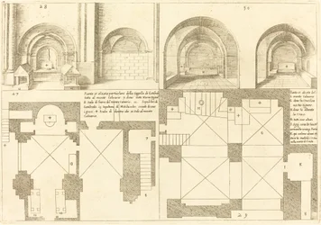 Plan i elewacja kaplicy Godefroy de Bouillon