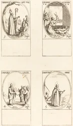 Św. Ludwik Mansuetus; św. Serapia i Erasmus; Mojżesz; Św. Ludwik Bertin, Opat