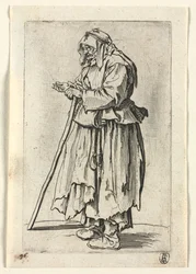 Żebracy: Żebraczka przychodząca po jałmużnę, c. 1623.