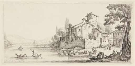 Spacer nad wodą, z serii Paysages Gravées pour Jean de Médicis, Paysages Dessinés à Florence (Pejzaże dla Giovanniego de Medici albo pejzaże zaprojektowane we Florencji)