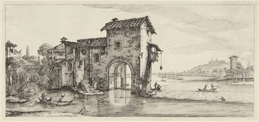Młyn wodny, z serii Paysages Gravées pour Jean de Médicis, Paysages Dessinés à Florence