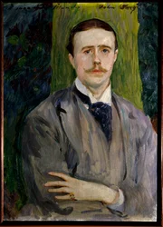 Portret Jacques Emile (Jacques-Emile) Blanche (1861-1942), francuskiego malarza. Obraz Amerykanina Johna Singera Sargenta (1856-1925). Rouen, Muzeum Sztuk Pięknych