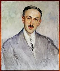 Studium do portretu Emile Herzog dit Andre Maurois (1885-1967), francuskiego pisarza Malarstwo Jacques Emile (Jacques-Emile) Blanche (1861-1942) 1924 Nd. 0,5x0,41 m Rouen, musee des Beaux Arts