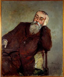 Studium do portretu Francisa Jammesa (1868-1938) francuskiego pisarza Malarstwo Jacques Emile (Jacques-Emile) Blanche (1861-1942) 1917 Nd. 1x0,81 m Rouen, musee des Beaux Arts